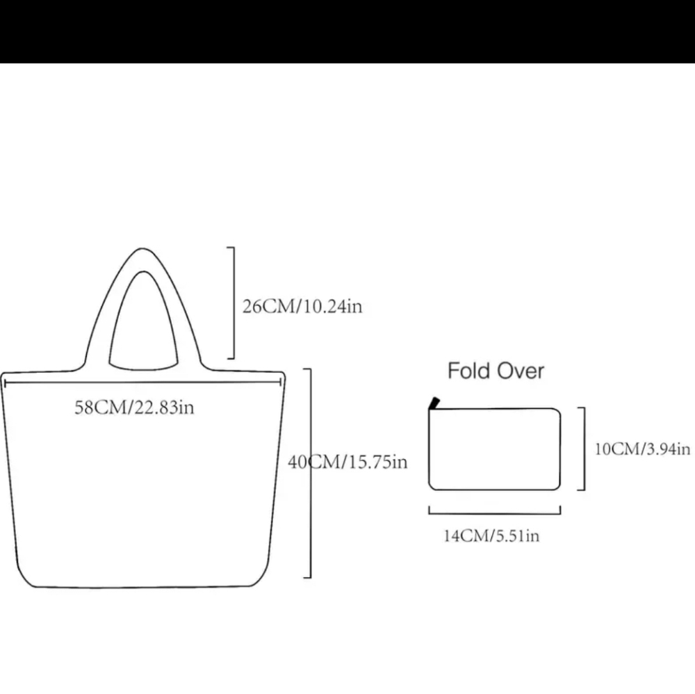 1 PCS Stylish & Portable Large Tote: Foldable, Lightweight,Waterproof - Picture 4 of 4